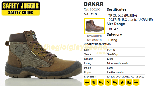Giày bảo hộ lao động Jogger Dakar 019
