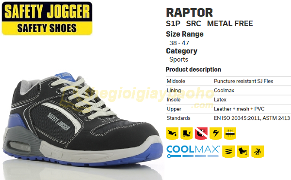 giày bảo hộ lao động Jogger Raptor