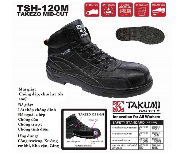 Giày bảo hộ lao động Takumi TSH 120M